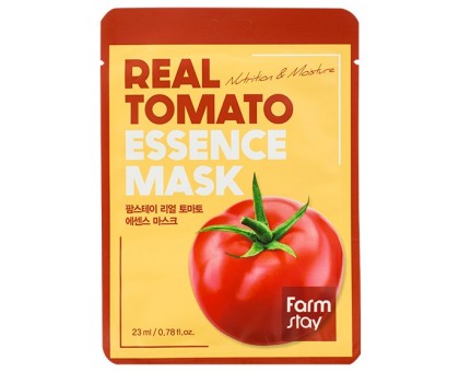 Тканевая маска для лица с экстрактом томата - Farm Stay Real tomato essence mask, 23мл