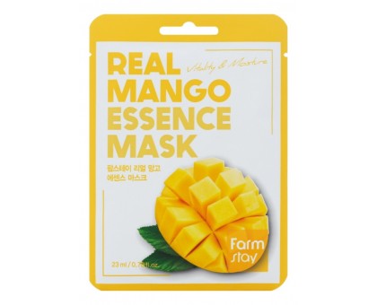 Маска для лица тканевая с экстрактом манго Real Mango Essence Mask FarmStay 23мл