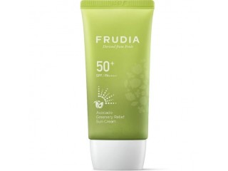  Солнцезащитный восстанавливающий крем с авокадо FRUDIA avocado greenery relief sun cream SPF50 + PA ++++