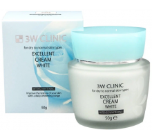 Крем для лица осветляющий 3W Clinic Excellent White Cream, 50 мл.
