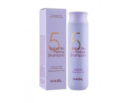 Тонирующий шампунь для осветленных волос Masil 5 Salon No Yellow Shampoo, 300 мл.