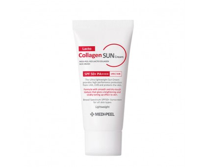 Солнцезащитный крем с коллагеном Medi-Peel Red Lacto Collagen Sun Cream SPF50+ 50 мл.