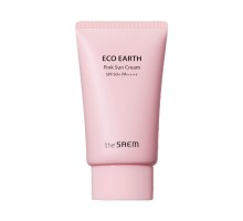 Солнцезащитный крем-база для проблемной кожи The Saem Sun Eco Earth Pink Sun Cream SPF50+ PA++++ 50 мл.