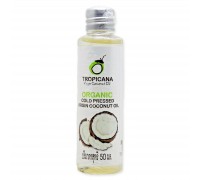 Масло кокосовое, TROPICANA OIL, Organic Cold Pressed Virgin Coconut Oil 100%, 50мл