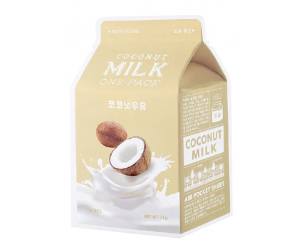 Увлажняющая тканевая маска с молочными протеинами и экстрактом кокоса A'Pieu Coconut Milk One-Pack, 25 gr