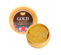 Гидро-гелевые патчи с золотом и маточным молочком Petitfee Koelf Gold & Royal Jelly Eye Patch 60 штук в упаковке (30 пар)