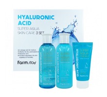 Набор с гиалуроновой кислотой FarmStay Hyaluronic Acid Super Aqua Skin Care 3 Set