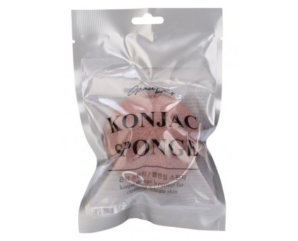Спонж-губка Конняку для умывания розовый Grace Day Konjac Sponge