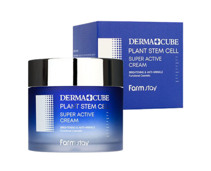 Укрепляющий крем со стволовыми клетками FarmStay DERMA CUBE Plant Stem Cell Super Active Cream, 80 мл