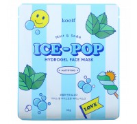 Гидрогелевая маска для лица с мятой и газировкой  KOELF MINT & SODA ICE-POP HYDROGEL FACE MASK 30 мл