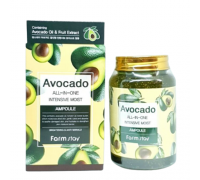 Многофункциональная ампульная сыворотка с экстрактом авокадо Avocado All-In-One Intensive Moist Ampoule FarmStay, 250 мл 