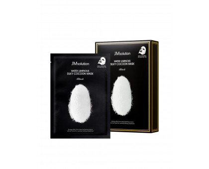 Маска для упругости кожи с протеинами шелка JMsolution Water Luminous Silky Cocoon Mask Black, 35 мл 