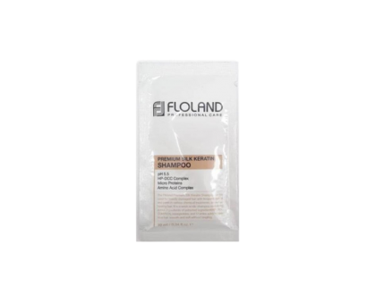 Пробник шампуня для волос с кератином Floland Premium Silk Keratin Shampoo, 10 мл