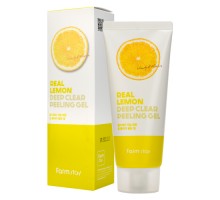 Пилинг-скатка с лимоном FarmStay Real Lemon Deep Clear Peeling Gel, 100мл