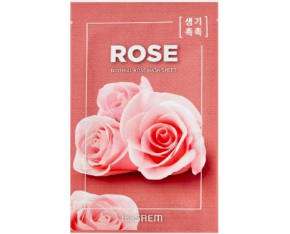 Тонизирующая тканевая маска с экстрактом розы The Saem Natural Rose Mask Sheet, 21 мл.