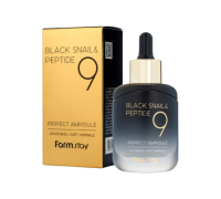 Омолаживающая ампульная сыворотка с муцином черной улитки и пептидами FARMSTAY Black Snail & Peptide 9 Perfect Ampoule,35 мл
