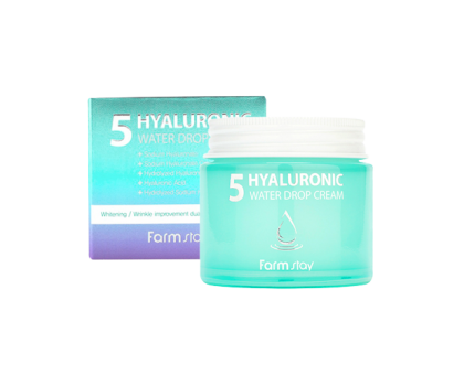 Увлажняющий крем с 5 видами гиалуроновой кислоты FARMSTAY Hyaluronic 5 Water Drop Cream, 80 мл.