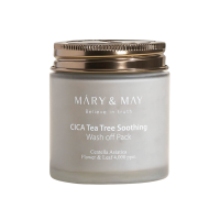 Глиняная маска для чувствительной кожи Mary&May CICA TeaTree Soothing Wash Off Pack 125 г