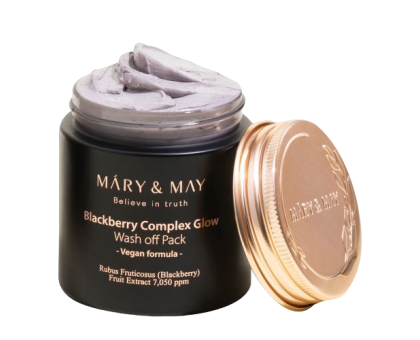 Антивозрастная маска с ежевичным комплексом MARY&MAY Blackberry Complex Glow Wash Off Pack 125 г