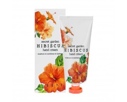 Крем для рук с экстрактом гибискуса Jigott Secret Garden Hibiscus Hand Cream, 100 мл.