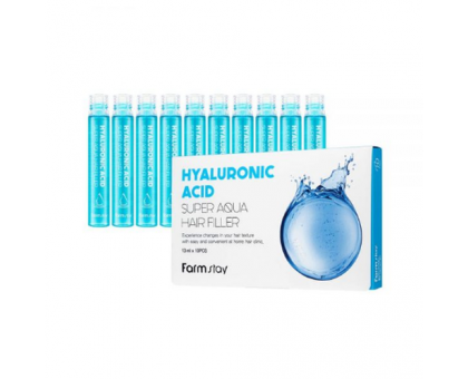 Суперувлажняющий филлер для волос с гиалуроновой кислотой FarmStay Hyaluronic Acid Super Aqua Hair Filler, 13 гр