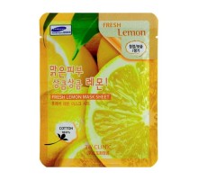 Тканевая маска для лица с экстрактом лимона 3 w clinic  Fresh Lemon Mask Sheet, 27 gr