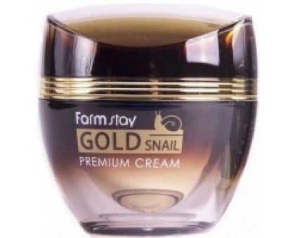 Антивозрастной крем с муцином улитки Farm Stay Gold Snail Premium Cream, 50 мл.